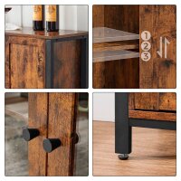 VASAGLE Sideboard, LSC096B01 braun 110,0 x 33,0 x 75,0 cm, 1 St.