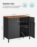 SONGMICS Aktenschrank, LSC102B01V1 schwarz 80,0 x 40,0 x...