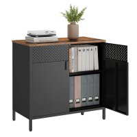 SONGMICS Aktenschrank, LSC102B01V1 schwarz 80,0 x 40,0 x 76,0 cm, 1 St.