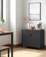 SONGMICS Aktenschrank, LSC102B01V1 schwarz 80,0 x 40,0 x 76,0 cm, 1 St.