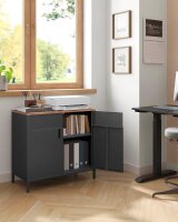 SONGMICS Aktenschrank, LSC102B01V1 schwarz 80,0 x 40,0 x 76,0 cm, 1 St.