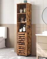 VASAGLE Badschrank braun 40,0 x 30,0 x 167,0 cm