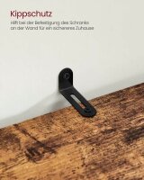 VASAGLE Badschrank braun 40,0 x 30,0 x 167,0 cm