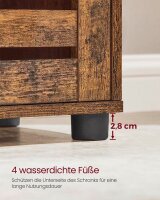 VASAGLE Badschrank braun 40,0 x 30,0 x 167,0 cm
