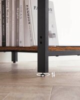 VASAGLE Schreibtisch braun rechteckig, 4-Fuß-Gestell schwarz 140,0 x 60,0 cm