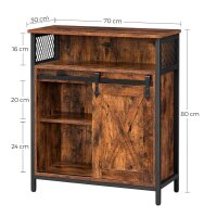 VASAGLE Sideboard, LSC089B01V1 braun 70,0 x 30,0 x 80,0...