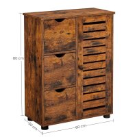 VASAGLE Badschrank braun 60,0 x 30,0 x 80,0 cm