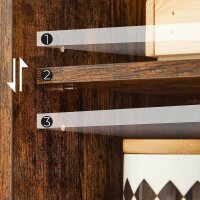 VASAGLE Badschrank braun 60,0 x 30,0 x 80,0 cm