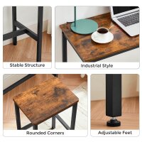 VASAGLE Bartisch-Set, schwarz Holz, Metall, 3-teilig