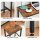 VASAGLE Bartisch-Set, schwarz Holz, Metall, 3-teilig