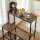 VASAGLE Bartisch-Set, schwarz Holz, Metall, 3-teilig
