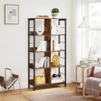 VASAGLE Bücherregal braun, schwarz 80,0 x 33,0 x 149,0 cm, 1 St.