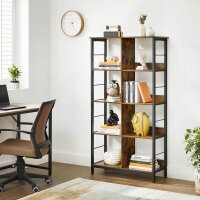 VASAGLE Bücherregal braun, schwarz 80,0 x 33,0 x 149,0 cm, 1 St.