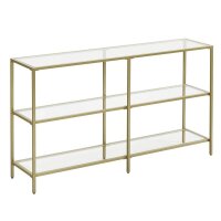 VASAGLE Konsolentisch rechteckig Glas gold 130,0 x 30,0 x...