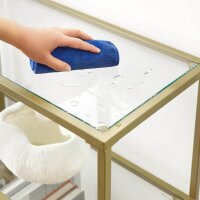 VASAGLE Konsolentisch rechteckig Glas gold 130,0 x 30,0 x 73,3 cm, 1 St.