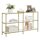VASAGLE Konsolentisch rechteckig Glas gold 130,0 x 30,0 x 73,3 cm, 1 St.