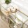 VASAGLE Konsolentisch rechteckig Glas gold 130,0 x 30,0 x 73,3 cm, 1 St.