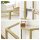 VASAGLE Konsolentisch rechteckig Glas gold 130,0 x 30,0 x 73,3 cm, 1 St.