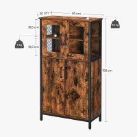 VASAGLE Aktenschrank, LSC260B01 braun 2 Fachböden...