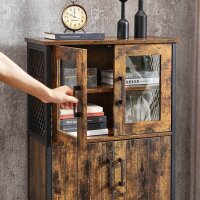 VASAGLE Aktenschrank, LSC260B01 braun 2 Fachböden 60,0 x 30,0 x 108,0 cm