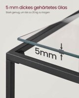 VASAGLE Konsolentisch rechteckig Glas schwarz 100,0 x 35,0 x 80,0 cm, 1 St.