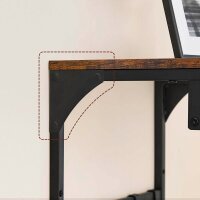 VASAGLE Wandgarderobe braun Holz 8 Haken 40,0 x 24,0 cm, 1 St.