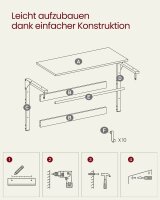 VASAGLE Wandgarderobe braun Holz 10 Haken 65,0 x 42,0 cm, 1 St.