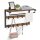 VASAGLE Wandgarderobe braun Holz 10 Haken 65,0 x 42,0 cm, 1 St.