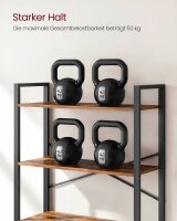 VASAGLE Bücherregal braun, schwarz 80,0 x 30,0 x 186,0 cm, 1 St.