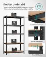 SONGMICS Schwerlastregal GLR050B01 schwarz 100,0 x 50,0 x 200,0 cm