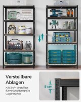SONGMICS Schwerlastregal GLR050B01 schwarz 100,0 x 50,0 x 200,0 cm