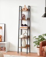 VASAGLE Bücherregal braun, schwarz 33,8 x 30,0 x 170,0 cm, 1 St.