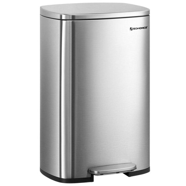 SONGMICS Mülleimer 50,0 l silber, 1 St.