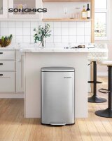 SONGMICS Mülleimer 50,0 l silber, 1 St.