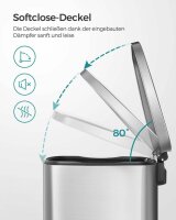 SONGMICS Mülleimer 50,0 l silber, 1 St.