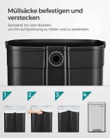 SONGMICS Mülleimer 50,0 l silber, 1 St.
