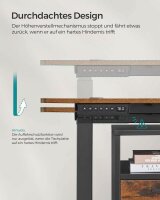 SONGMICS elektrisch höhenverstellbarer Schreibtisch braun rechteckig, C-Fuß-Gestell schwarz 120,0 x 60,0 cm