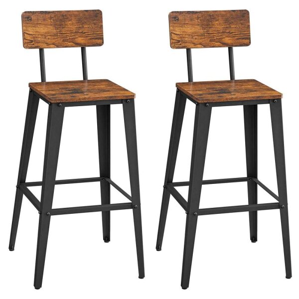 VASAGLE Barhocker LBC078B01 braun, 2 St.