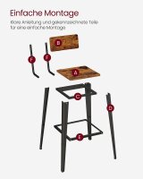 VASAGLE Barhocker LBC078B01 braun, 2 St.