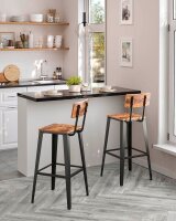 VASAGLE Barhocker LBC078B01 braun, 2 St.