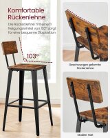 VASAGLE Barhocker LBC078B01 braun, 2 St.