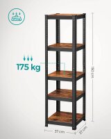 SONGMICS Schwerlastregal GLR037B01 schwarz 37,0 x 37,0 x 150,0 cm