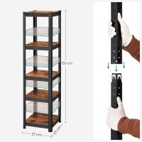 SONGMICS Schwerlastregal GLR037B01 schwarz 37,0 x 37,0 x 150,0 cm