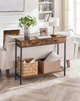 VASAGLE Konsolentisch rechteckig Spanplatte braun 100,0 x 30,0 x 80,0 cm, 1 St.