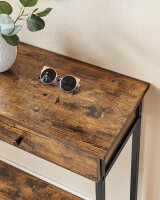 VASAGLE Konsolentisch rechteckig Spanplatte braun 100,0 x 30,0 x 80,0 cm, 1 St.