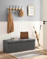 SONGMICS Sitztruhe LSF077G04V1 dunkelgrau Stoff 110,0 cm