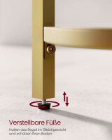 VASAGLE Eckregal gold 28,0 x 28,0 x 158,0 cm, 1 St.