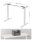 SONGMICS höhenverstellbares Schreibtischgestell weiß ohne Tischplatte, C-Fuß-Gestell weiß 107,5 - 175,0 x 60,0 cm