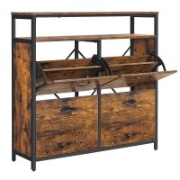 VASAGLE Schuhschrank, LBS803B01 braun 1 Fachboden 98,3 x...