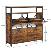 VASAGLE Schuhschrank, LBS803B01 braun 1 Fachboden 98,3 x...